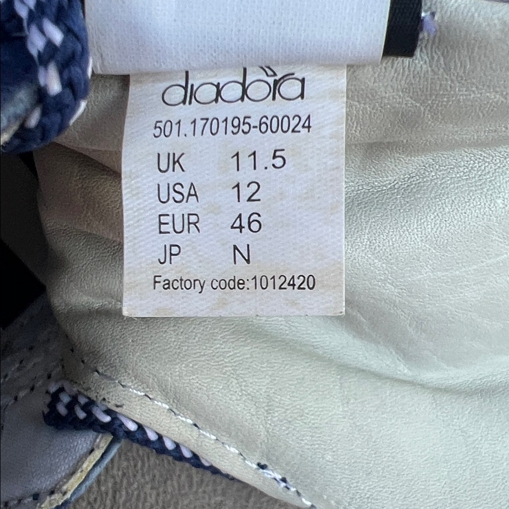 Diadora Blue and White Men's Sneakers - Picture 13 of 16